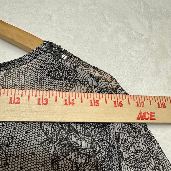 Yuka Beach Chiffon Large Bell Sleeve Coverup Dress Swim Pool Summer Sheer Sequin - Picture 7 of 10